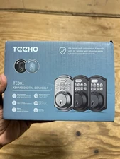 NEW TEEHO TE001 Keypad Digital Deadbolt, Matte Black Weatherproof Keyless Entry!