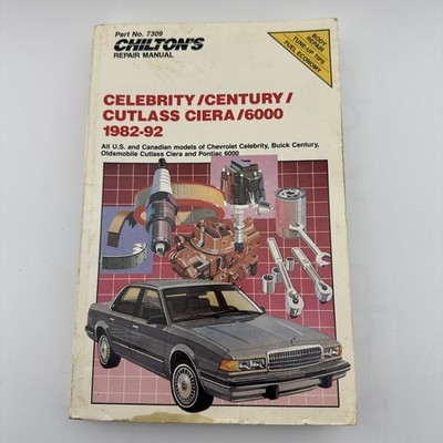 Chilton Manual 7309 Celebrity Century Cutlass Ciera 1982-92