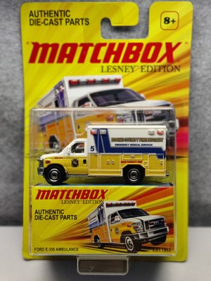 Matchbox - 2011 Lesney Edition Ford E-350 Diecast Ambulance - New on Card W/Box