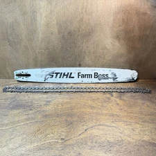 Stihl Genuine Farmboss 20" Guide Bar  & Chain 81DL - OEM Used - 3003 812 6821