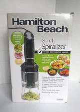 Hamilton Beach 3-in-1 Spiralizer 2 Speed Electric Slicer 59998  Brand NEW