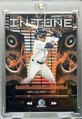MAX CLARK IN TUNE BOWMAN CHROME REFRACTOR DETROIT TIGERS #100/250 MINT