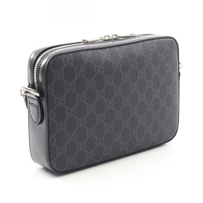 GUCCI GG Supreme Shoulder Bag 70346892THF1000 canvas leather Black