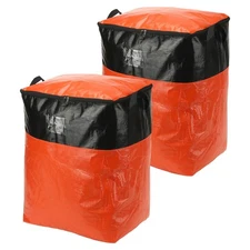 2Pcs Extra Large Moving Bags, 20 x 20 x 28" Storage Bags, Orange