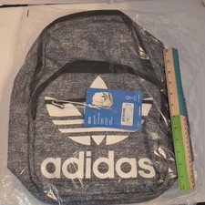 NWT ADIDAS Originals Trefoil Logo Black Backpack School Gym Travel 15x17x7