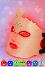 Therapy Mask Silicone LED Face Mask - Anti-Aging 7 Colors Red Light Therapy