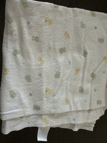 Carter's Heavy Wash Wear Frog Duck Dragonfly Vtg Flannel Receiving Baby Blanket - Picture 2 of 4