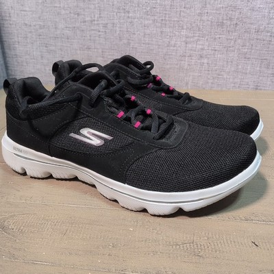 Skechers GO Walk Evolution Ultra Enhance 15734 Schwarz/Pink UK 7 Neu ohne Karton Walking