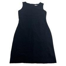 Calvin Klein A-Line Dress Women’s 10 Black Textured Sleeveless Lined Stretch