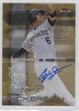 2016 Topps Finest Auto Gold Refractor 45/50 Corey Dickerson #FA-CDI Auto 2x4