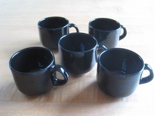 5  x  Wächtersbach Keramik schwarz Lifestyle Kaffeetasse Tasse