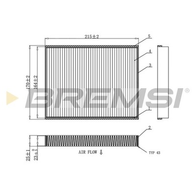 ORIGINAL  Bremsi FC0900 Filter, Innenraumluft, Pollenfilter für Kia SOUL II