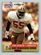 1991 Pro Set Rookie RC #782 John Johnson San Francisco 49ers Football Card