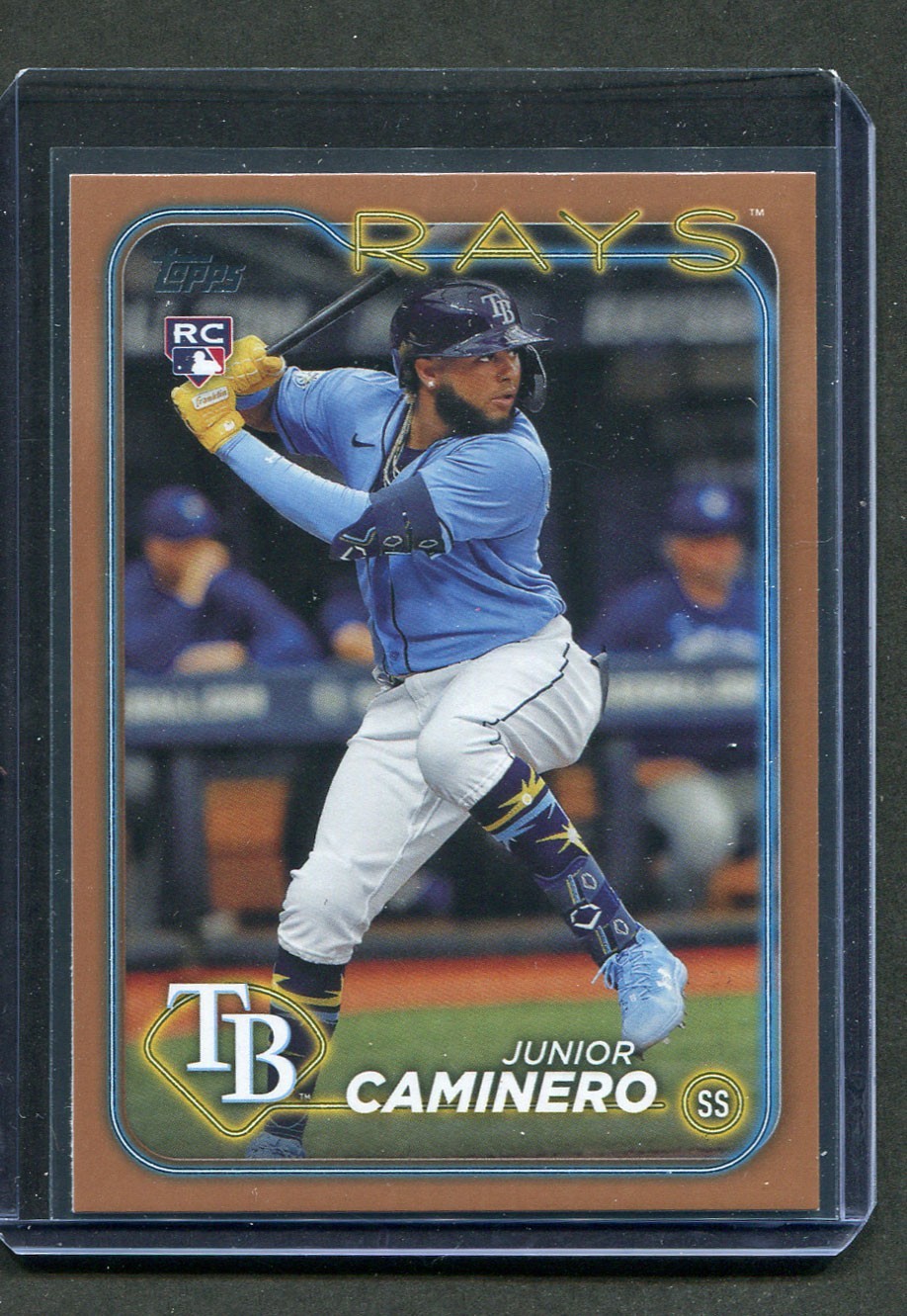 2024 Topps Series 2 Gold Parallel Junior Caminero RC #628 Rays /2024