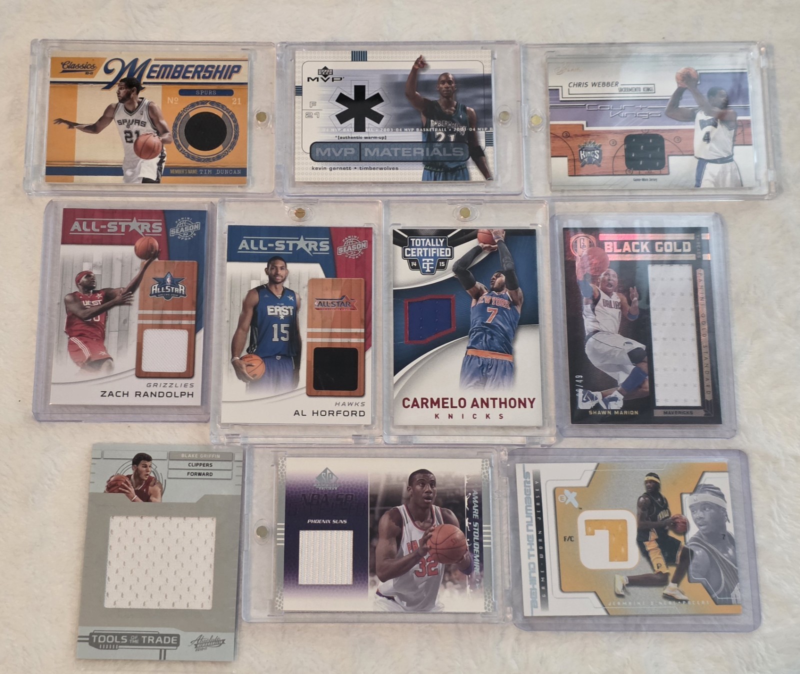 NBA All-Star Forwards Jersey Card Lot (10 Cards) – Game-Used Relics