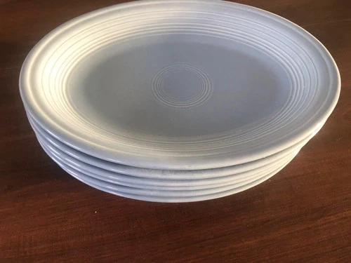 6 Fiesta Fiestaware Periwinkle Blue Oval Serving Plate Platter 11” VTG Tiny Chip
