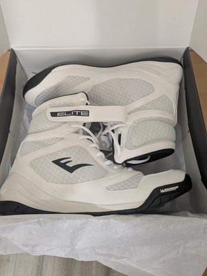 Everlast Elite Boxing Shoes Men Size 12 White Michelin P00001075-NEW!!