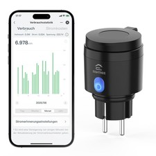 EIGHTREE Steckdose Outdoor WLAN mit Strommessung IP44 Zeitschaltuhr weiß