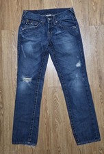 True Religion Section Jack Jeans 30 Unisex Slim Straight Button Fly Made in USA
