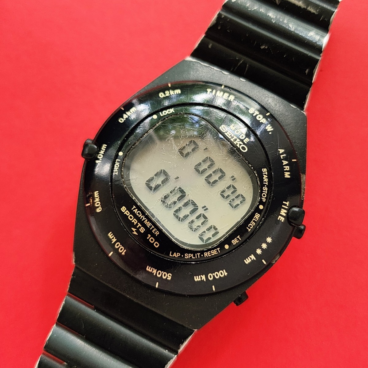 Seiko Giugiaro Design Watch Bezel Function Black Case A828-4019