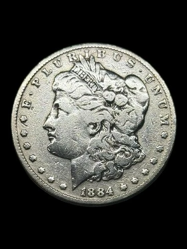 1884 Morgan Silver Dollar, Circulated, Cleaned, See Description. Free Gift!💵