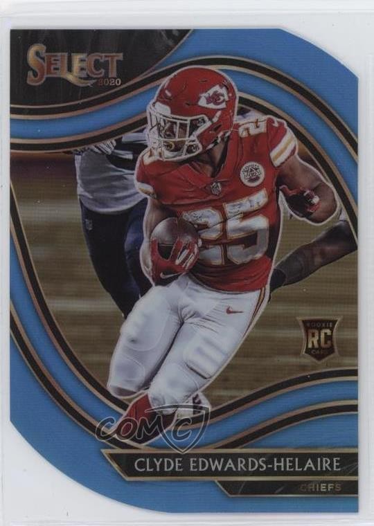 2020 Select Field Level Light Blue Prizm Die-Cut Clyde Edwards-Helaire #354 0nr3
