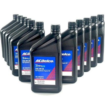 ACDelco 5W30 Full Synthetic Dexos2 Motor Oil Case of 12 Quarts