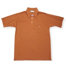VTG Penguin Polo Shirt Grand Slam Munsingwear Mens M 70s 80s Brown USA Made NWOT