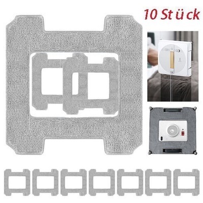 10x Reinigungspad für Ecovacs Winbot W1 Pro/W1/W2 Omni/W2 Fensterputzrobo Ersatz