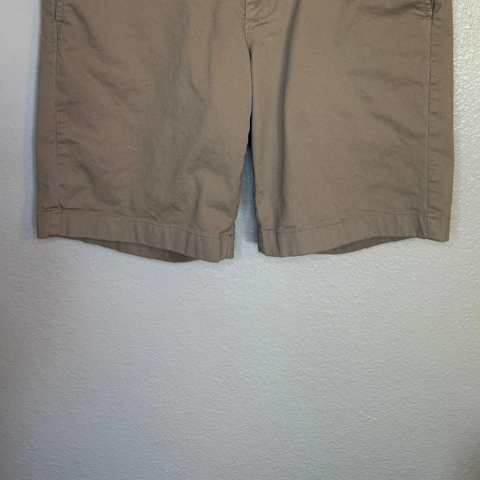 Shorts J.Crew masculino 31 bronzeado 9" costura interna cáqui ajuste clássico chino preppy golfe caminhadas - Imagem 3 de 4