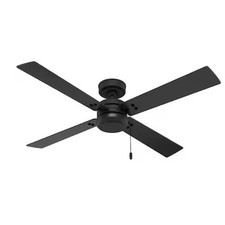 Hunter Midnight Prairie 52 in. Indoor/Outdoor Matte Black Ceiling Fan New