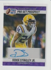 2022 Leaf Pro Set Derek Stingley Jr Rookie Auto Autograph Purple Prizm #D /25 !!