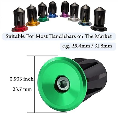 1 Pair Aluminum Bike Handlebar Ends, Red Bar End Plugs for R Color: Red-1 Pair - Picture 5 of 5