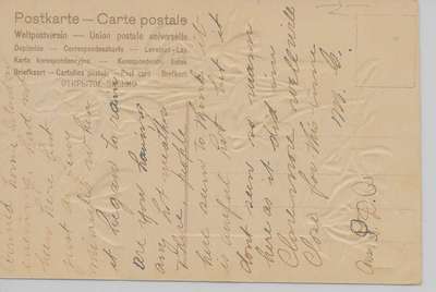 Chetopa Kansas Greetings From flowers glittered antique pc Z20846