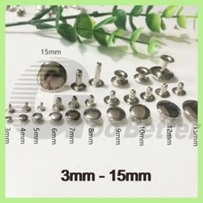 Single Cap Rivets 3mm-15mm Stud Rapid Rivets Leather Craft Repair