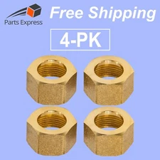 BRASS GAUGE GLASS NUT for 3/4" NPT WATER GAUGE VALVE & 3/4"OD SIGHT GLASS (4-PK)