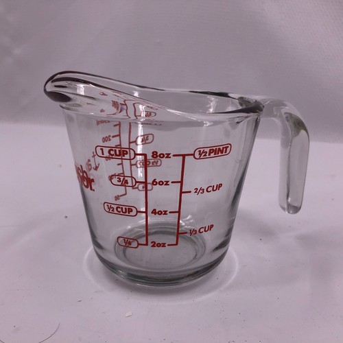 Anchor Hocking Glass Measuring Cup 1 Cup 8 ounces 250 ml 1/2 pint - Picture 9 of 10