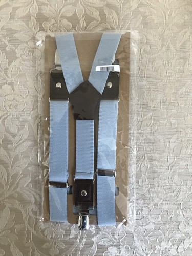 Adjustable Boy’s Suspenders & Satin Bow Tie Set - Blue - NEW - Picture 4 of 6