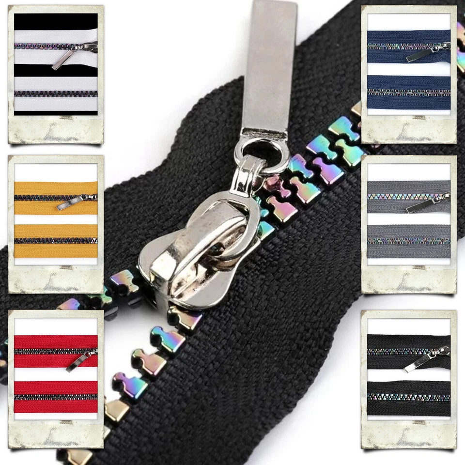Reißverschluss mit Zipper 5 mm Regenbogen teilbar 40 50 60 70 80 cm Jacke Tasche