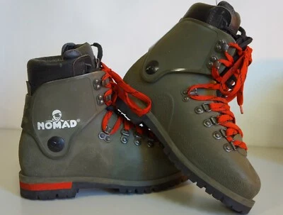 Rare vintage NOMAD VIBRAM alpinisme montagne bottes chaussures vert pointure 38 - Photo 1/4