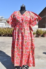 Floral Print Kaftan Women For Ling Dress Printed Cotton Kaftan Beach Wear Caftan