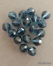 Authentic Swarovski 5000 Round 8mm Beads Montana Non AB Pk 18