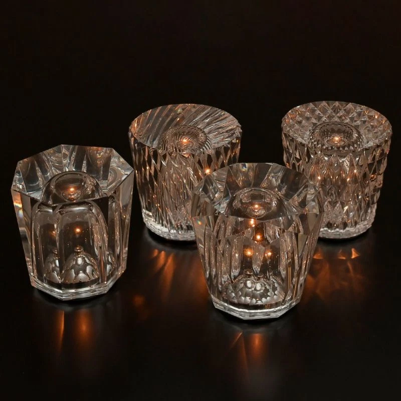 Ambientec Authentic Xtal Crystal Cordless LED Table Lamp Solid Glass Light IPX-6 - Image 2 of 4