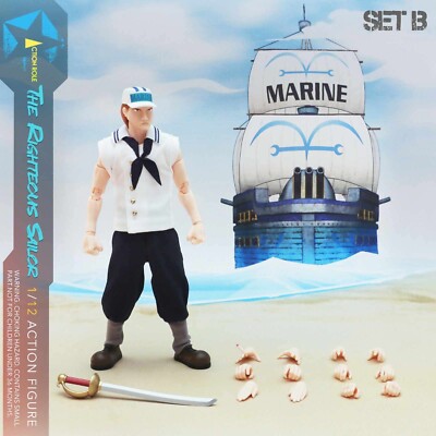 AC-A005: Action Role 1/12 scale One Piece Righteous Sailor 6'' Action Figure (B)