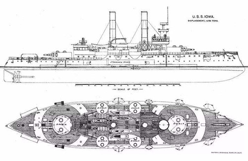 Impresión 3D 1/700 antiguos acorazados USS Iowa (BB-4) kit modelo sin pintar - Imagen 1 de 4