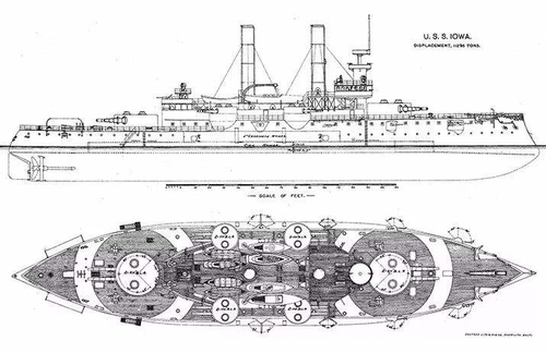 Impresión 3D 1/700 antiguos acorazados USS Iowa (BB-4) kit modelo sin pintar - Imagen 2 de 4