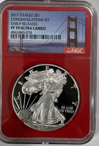 2017-S Early Releases Congratulations Set Silver Eagle NGC PF70 Proof