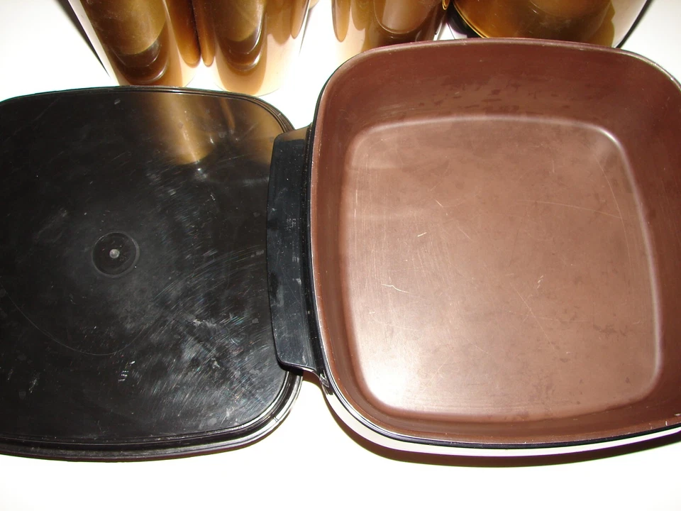 Винтажный MCM Thermo-Serv West Bend Золотой Кувшин Стаканы Крытый Набор Блюдо для Льда - Изображение 3 из 4