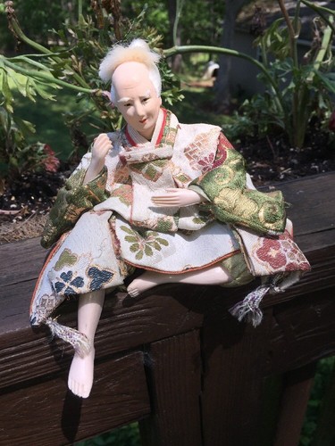 Antique Japanese Musha Ningyo Old Warrior Doll Boy Day Festival Yoshitune Meiji - Picture 5 of 8