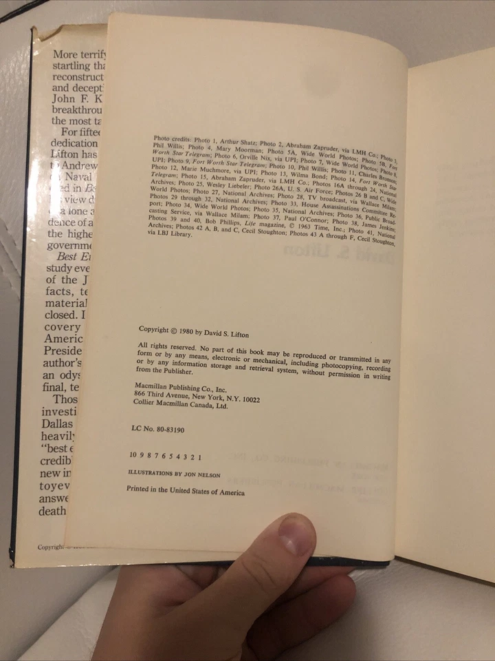 Best Evidence: Assassination of J.F.K. David Lifton, 1980 - Hardcover - Kennedy - Image 2 of 4